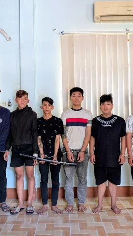 8 đối tượng liên quan bị bắt giữ. (Ảnh: TTXVN phát)