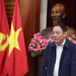 Bộ trưởng Bộ Văn hóa, Thể thao và Du lịch Nguyễn Văn Hùng phát biểu tại buổi làm việc. (Ảnh: Nam Nguyễn/Vietnam+)