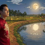 AnhHI Thanh Cường "xuyên không" vào không gian di sản Quan họ, Hội Lim, tranh Đông Hồ. (Ảnh: NVCC)