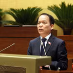 Bộ trưởng Bộ Tư pháp Hoàng Thanh Tùng phát biểu giải trình, làm rõ một số vấn đề đại biểu Quốc hội nêu. (Ảnh: An Đăng/TTXVN)