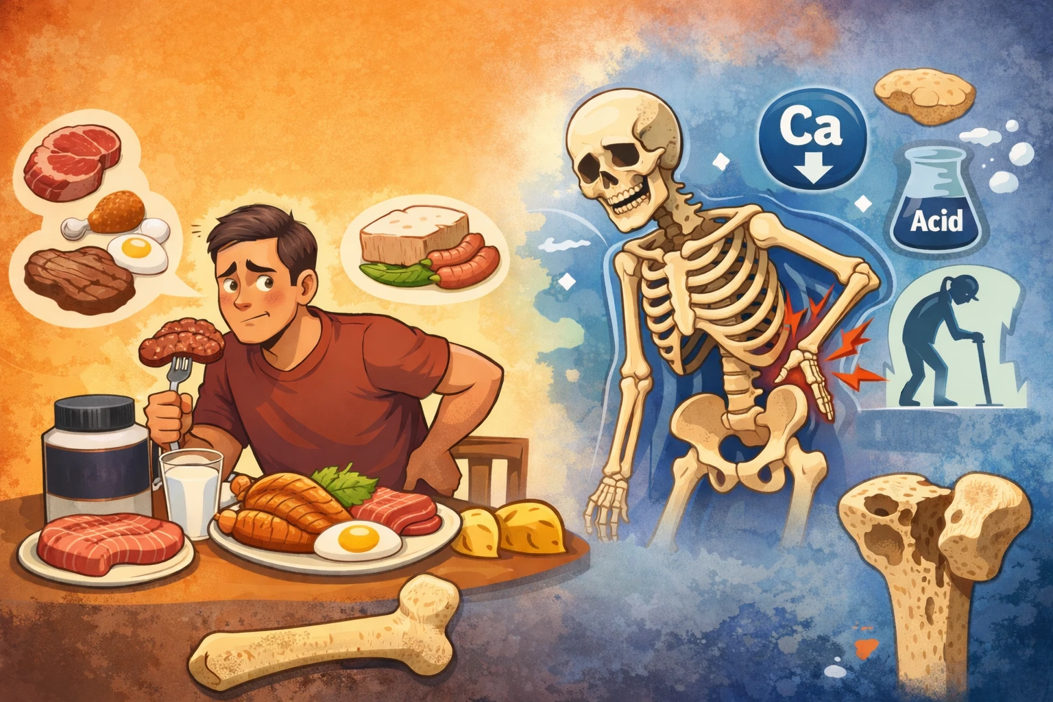 Thực phẩm giàu đạm: Lợi ích và nguy cơ tiềm ẩn cho hệ xương
