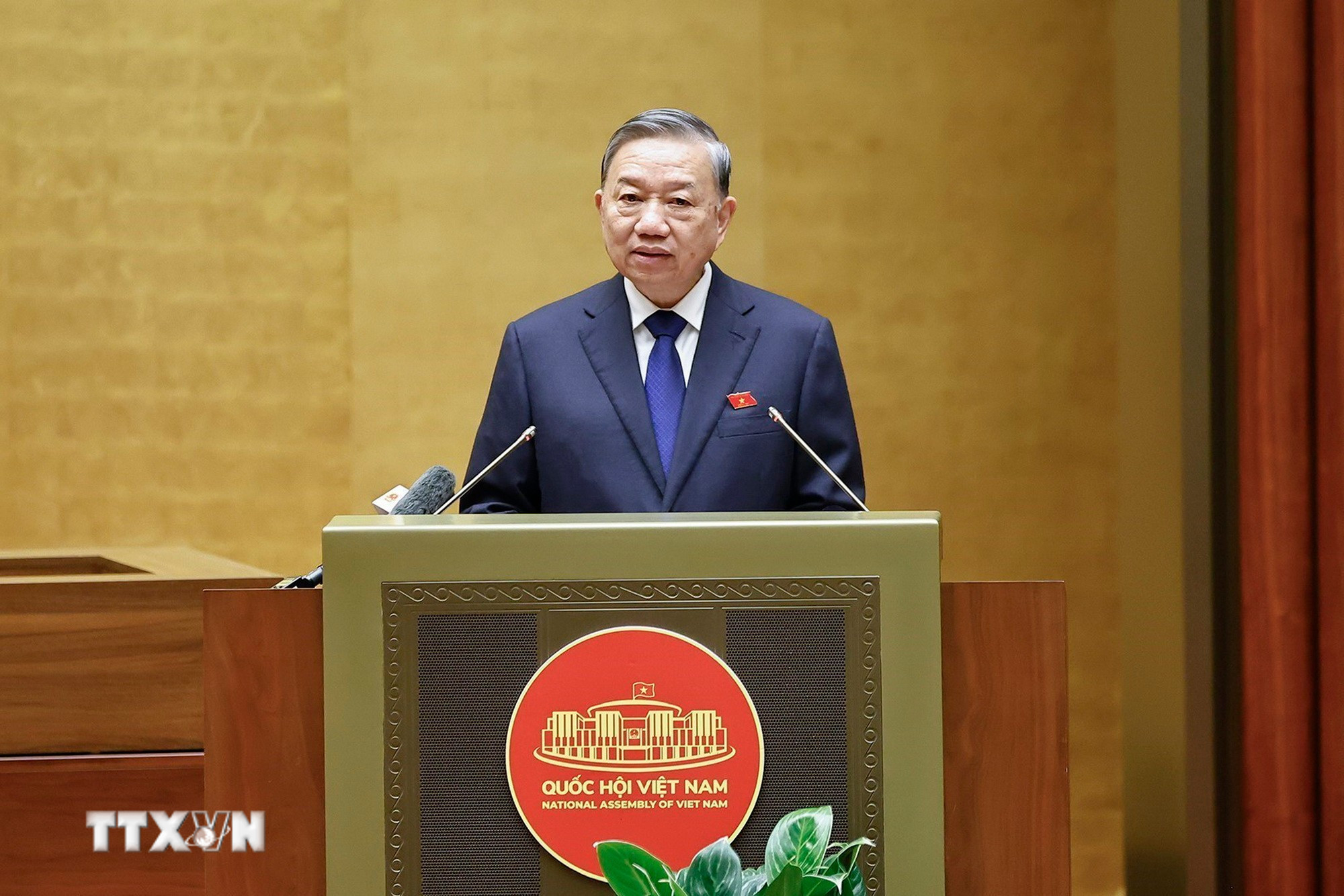 Tổng Bí thư Tô Lâm phát biểu. (Ảnh: Doãn Tấn/TTXVN)