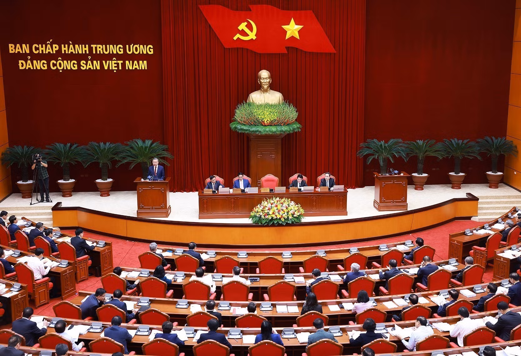 Hội nghị Ban Chấp hành Trung ương Đảng khóa XIII ngày 25/11/2024. (Ảnh: Dương Giang/TTXVN)