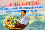 Ông Nguyễn Huy Ngọc, Phó Chủ tịch UBND tỉnh Phú Thọ (Trưởng Ban Tổ chức sự kiện) phát biểu. (Ảnh: Ngọc Bích/TTXVN)