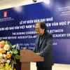 Chủ tịch Hội Nhà văn Việt Nam Nguyễn Quang Thiều tại một sự kiện. (Ảnh: Phương Lan/TTXVN) 