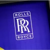 Logo của hãng Rolls-Royce được chụp tại Triển lãm Hạt nhân Thế giới (WNE) ngày 27/6/2018. (Nguồn: Reuters)