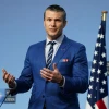 Bộ trưởng Quốc phòng Mỹ Pete Hegseth phát biểu trong một cuộc họp báo ngày 13/2/2025. (Nguồn: THX/TTXVN)