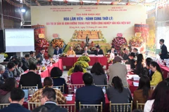 Tọa đàm do Trường Đại học Khoa học Xã hội và Nhân văn, Hội Khoa học Lịch sử Hà Nội, Ban Quản lý Di tích Hoa Lâm Viên phối hợp tổ chức. (Ảnh: PV/Vietnam+)