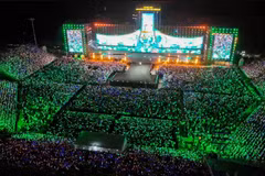 Đêm khai mạc là một concert giao thoa di sản và thời đại thể hiện tinh thần đổi mới trong cách tiếp cận nội dung chính luận nghệ thuật của Đài Tiếng nói Việt Nam và tỉnh Quảng Ninh. (Ảnh: PV/Vietnam+)