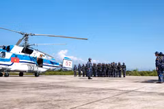 Lần đầu tiên hành trình huấn luyện của chương trình “Sao Nhập Ngũ” được thực hiện tại quần đảo Trường Sa. (Ảnh: NSX)