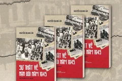 Cuốn sách “Sự thật về nạn đói năm 1945 (qua tư liệu và ký ức lịch sử)” của nhà sử học Nguyễn Quang Ân. (Ảnh: NXB)