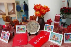 Một số tác phẩm trong triển lãm "Ngựa Xuân." (Ảnh: Minh Thu/Vietnam+)