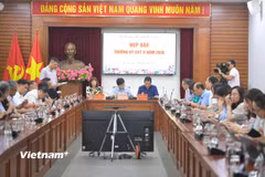 Họp báo thường kỳ của Bộ Văn hóa, Thể thao và Du lịch. (Ảnh: PV/Vietnam+)