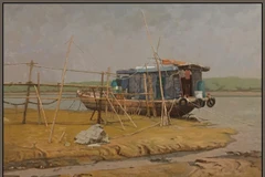 Một tác phẩm của họa sỹ Phạm Xuân Trung sẽ được bày trong triển lãm.