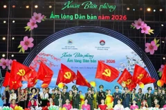 Chương trình chính luận nghệ thuật đặc biệt "Xuân Biên phòng ấm lòng dân bản" năm 2026. (Ảnh: PV/Vietnam+)