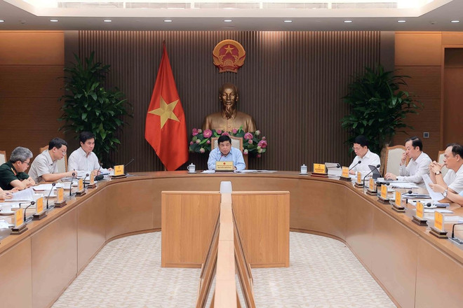 Phó Thủ tướng Nguyễn Chí Dũng, Tổ trưởng tổ công tác liên ngành điều phối xây dựng, triển khai đồng bộ đô thị thông minh phát biểu. (Ảnh: An Đăng/TTXVN)