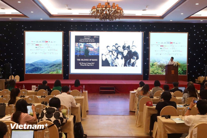 Семинар по выявлению и развитию талантов в кино. (Фото: Тран Ле Лам/Vietnam+) vnp-lien-hoan-phim-chau-a-da-nang-0207-3.jpg