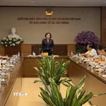 Quang cảnh buổi làm việc. (Ảnh: Đỗ Bình/TTXVN)