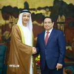 Thủ tướng Phạm Minh Chính tiếp ông Bader Almatrooshi, Đại sứ Các Tiểu vương quốc Ả-rập Thống nhất (UAE) tại Việt Nam. (Ảnh: Dương Giang/TTXVN)