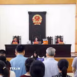Quang cảnh một phiên tòa xét xử. (Ảnh: Phạm Kiên/TTXVN)
