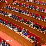 Quang cảnh phiên khai mạc Đại hội XIV của Đảng. (Ảnh: TTXVN)