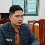 Bị can Triệu Văn Nội tại Cơ quan Cảnh sát điều tra. (Ảnh: TTXVN)