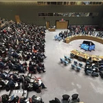 Toàn cảnh phiên họp của Hội đồng Bảo an về vụ Mỹ tấn công và bắt giữ Tổng thống Venezuela. (Ảnh: Thanh Tuấn/TTXVN)