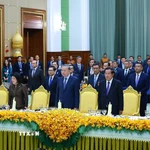 Quốc yến chào mừng Tổng Bí thư Tô Lâm và đoàn đại biểu cấp cao Việt Nam thăm cấp Nhà nước tới Vương quốc Campuchia. (Ảnh: Dương Giang/TTXVN)