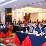 Tổng Bí thư, Chủ tịch nước Tô Lâm và Thủ tướng Sri Lanka Harini Amarasuriya dự diễn đàn doanh nghiệp Việt Nam - Sri Lanka. (Ảnh: Thống Nhất/TTXVN)
