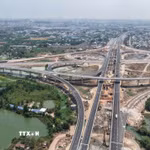 Nút giao giữa cao tốc Biên Hòa - Vũng Tàu và cao tốc Thành phố Hồ Chí Minh - Long Thành - Dầu Giây. (Ảnh: Công Phong/TTXVN)