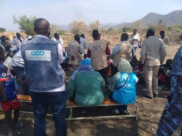 Nhân viên cứu trợ của Liên hợp quốc tại Sudan. (Nguồn: Sudan Tribune) Liên hợp quốc cảnh báo hệ thống y tế có nguy cơ sụp đổ ở Sudan ảnh 1