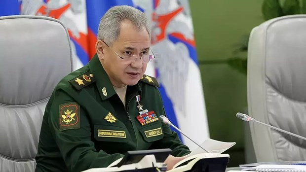Bộ trưởng Quốc phòng Nga Sergei Shoigu. (Nguồn: AP) Nga kiểm tra đột xuất các đơn vị phiên chế Hạm đội Thái Bình Dương ảnh 1
