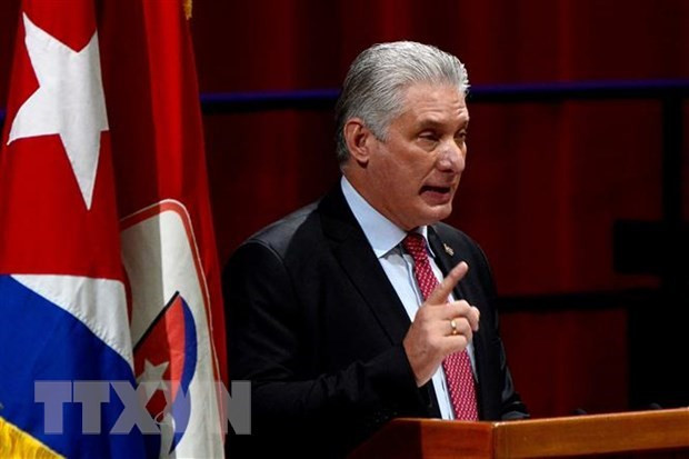 Chủ tịch Cuba Miguel Diaz-Canel. (Ảnh: AFP/TTXVN) Chủ tịch Cuba Miguel Diaz-Canel đắc cử nhiệm kỳ thứ 2 ảnh 1
