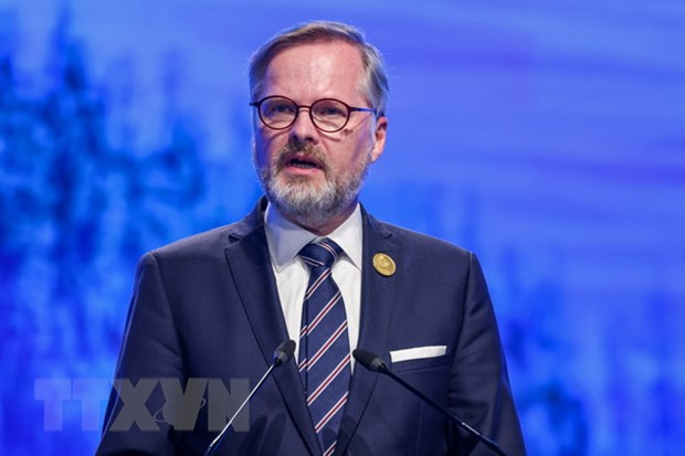 Thủ tướng Cộng hòa Séc Petr Fiala. (Ảnh: AFP/TTXVN) Chính phủ Séc thông qua thoả thuận hợp tác quốc phòng với Mỹ ảnh 1