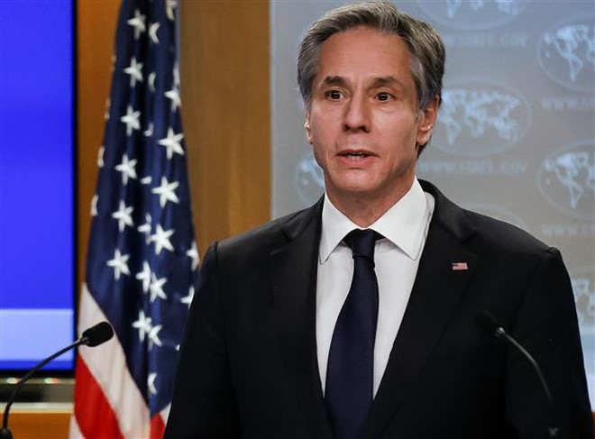 Ngoại trưởng Mỹ Antony Blinken. (Ảnh: AFP/TTXVN) Mỹ: Israel tránh làm suy yếu các triển vọng lập Nhà nước Palestine ảnh 1