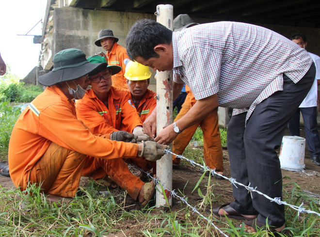 Rào chắn, bảo vệ hành lang an toàn các cầu trên Quốc lộ 61 ảnh 2