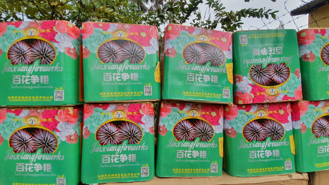 Phát hiện vụ vận chuyển trái phép 65kg pháo hoa qua biên giới ảnh 1