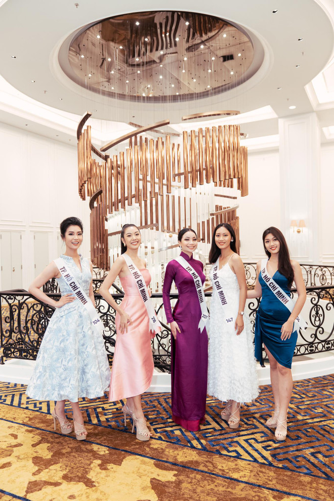 Hoa hậu Hoàn vũ: Top 60 thí sinh tự hào đeo dải băng tỉnh, thành ảnh 4