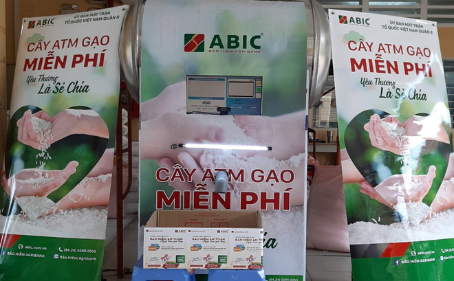 'ATM gạo' của ABIC. (Nguồn: ABIC) 'ATM gạo' làm ấm lòng người dân Thành phố Hồ Chí Minh trong mùa dịch ảnh 1