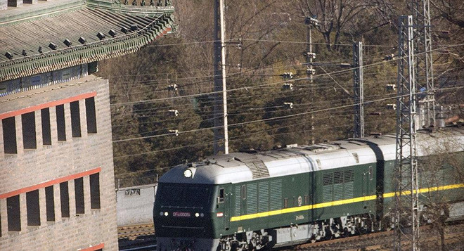 Tàu bọc thép của nhà lãnh đạo Triều Tiên Kim Jong-un rời ga Khasan ảnh 1