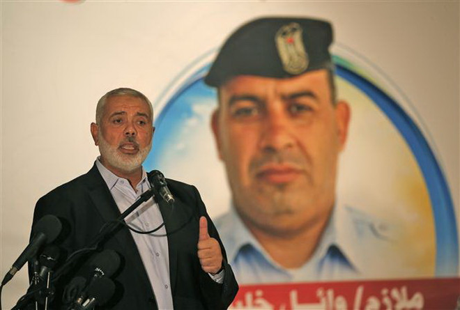 Lãnh đạo phong trào Hamas tại Dải Gaza, Ismail Haniyeh. (Ảnh: AFP/TTXVN) Lãnh đạo phong trào Hamas kêu gọi đối thoại dân tộc Palestine ảnh 1
