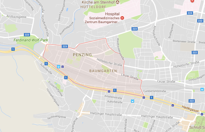 Nơi xảy ra vụ việc. (Nguồn: Google Maps) Nổ đường ống dẫn khí đốt ở thủ đô nước Áo, 60 người bị thương ảnh 1