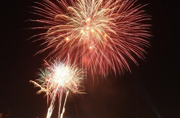 Bắn pháo hoa khai mạc SEA Games 31 tại Sân vận động Mỹ Đình ảnh 1