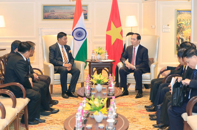 Chủ tịch nước Trần Đại Quang tiếp lãnh đạo các chính đảng Ấn Độ ảnh 2