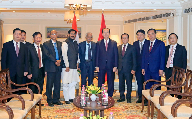 Chủ tịch nước Trần Đại Quang tiếp lãnh đạo các chính đảng Ấn Độ ảnh 1