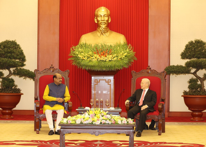 Tổng Bí thư Nguyễn Phú Trọng tiếp Chủ tịch Hạ viện Ấn Độ Om Birla ảnh 3