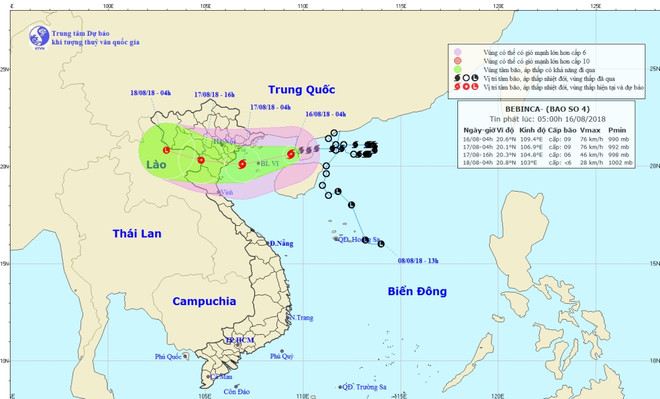 Bão số 4 giật cấp 11 đi vào Vịnh Bắc Bộ, cảnh báo sẽ có mưa rất to ảnh 1