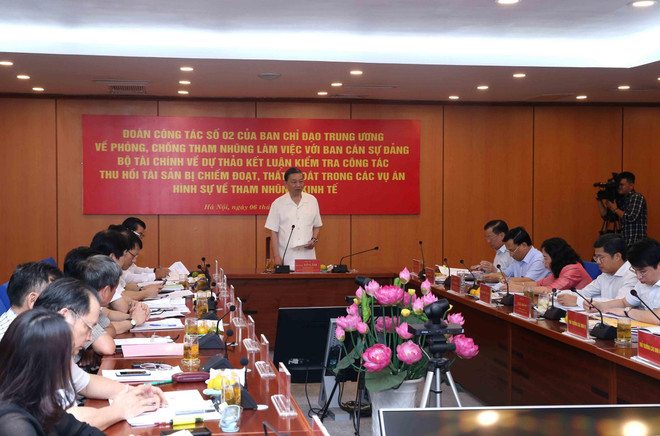 Kiểm tra việc thu hồi tài sản trong các vụ án tham nhũng, kinh tế ảnh 1