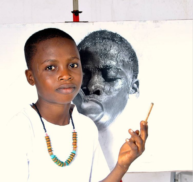 Họa sỹ nhí gây sốc với những bức tranh siêu thực phi thường ảnh 2