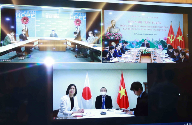 Thông báo kết quả Đại hội XIII tới Đảng Cộng sản Nhật Bản ảnh 2